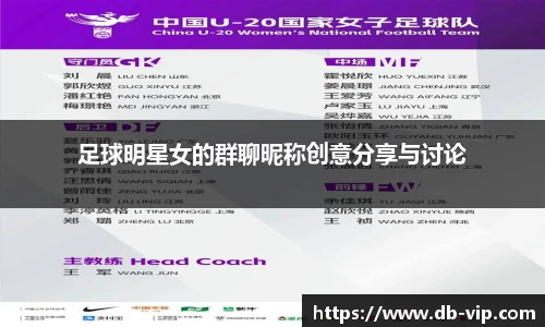 足球明星女的群聊昵称创意分享与讨论